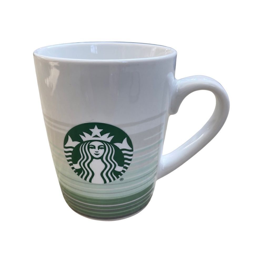Starbucks 2021 Mermaid Siren Logo with Green Stripes Ceramic Mug